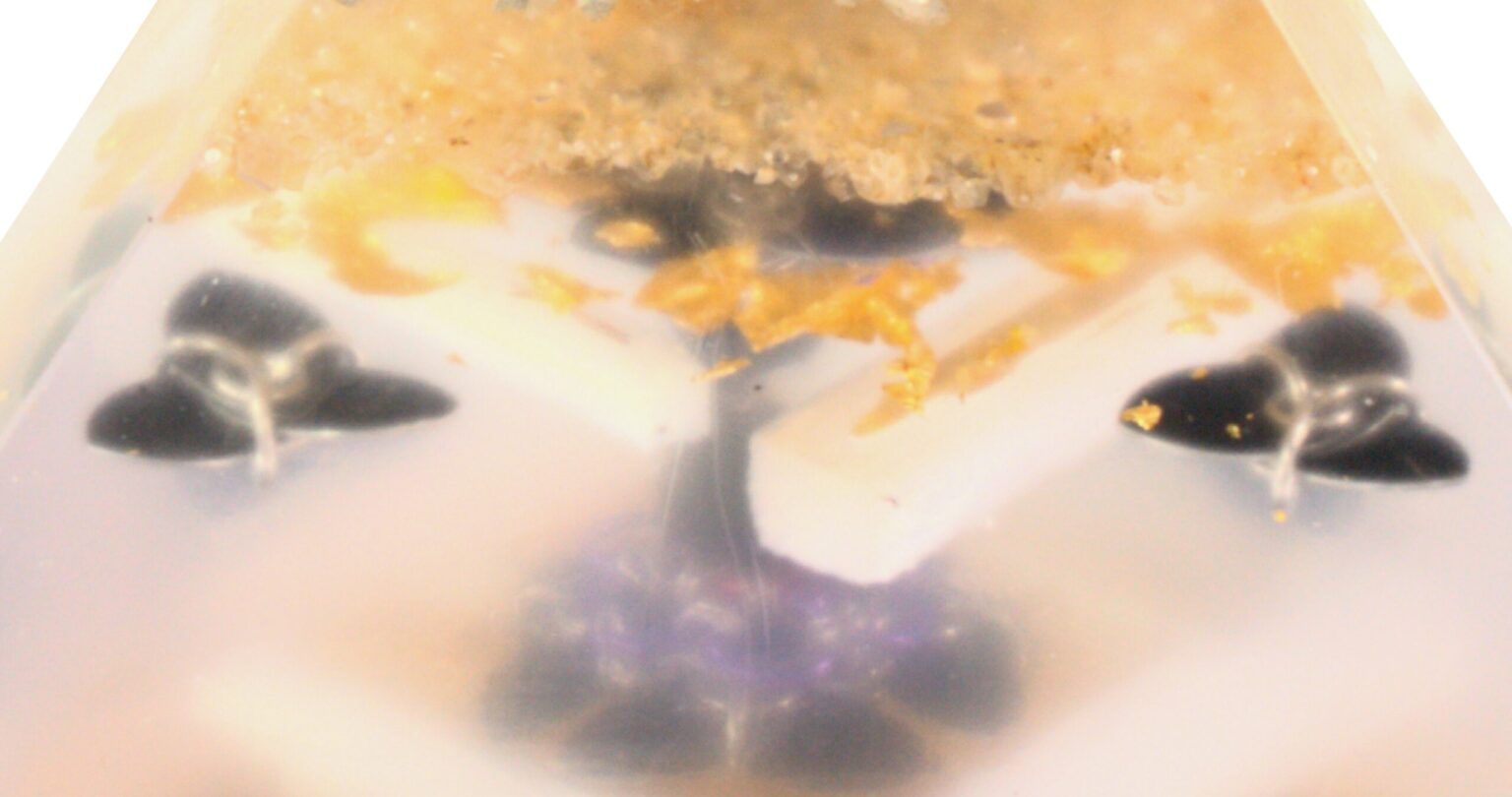 Golden Flower Pyramid Middle Ozark Orgonite - Ascension Materials - Find the Mystic Within